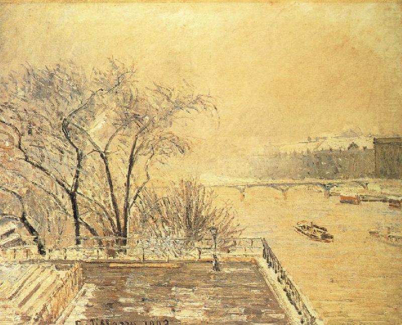 Morning snow, Camille Pissarro